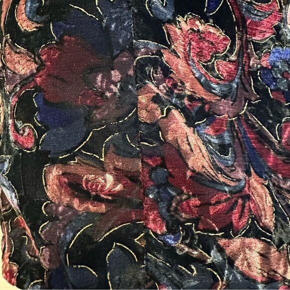 VNTG BURNOUT VELVET SCALLOP TRIM FITTED COTTAGECORE MINI DRESS BY STEPPIN’ OUT 9 - Picture 8 of 12